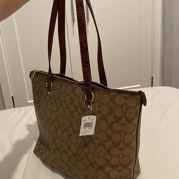 Coach Signature Snake Mix Gallery Tote - Picture 4 of 9